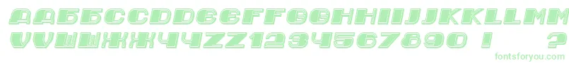Police Jurij Italic – polices vertes sur fond blanc