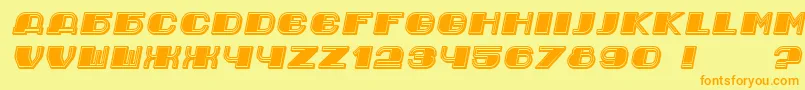 Шрифт Jurij Italic – оранжевые шрифты на жёлтом фоне
