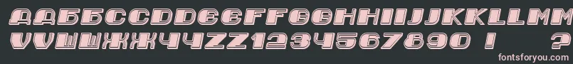 Шрифт Jurij Italic – розовые шрифты на чёрном фоне