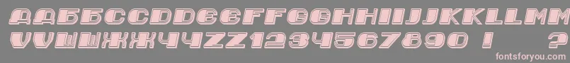 フォントJurij Italic – 灰色の背景にピンクのフォント
