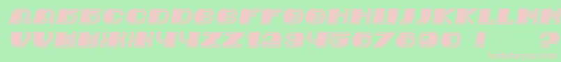 フォントJurij Italic – 緑の背景にピンクのフォント