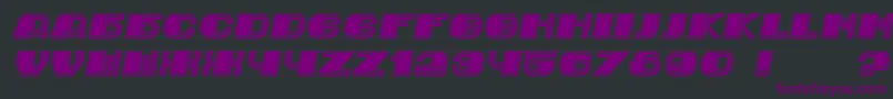 Jurij Italic-fontti – violetit fontit mustalla taustalla