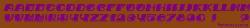 Jurij Italic Font – Purple Fonts on Brown Background