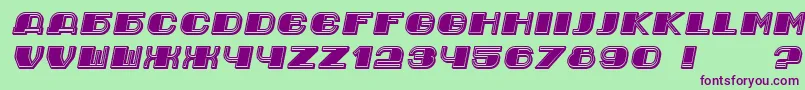 Jurij Italic Font – Purple Fonts on Green Background