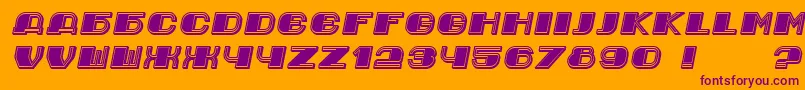 Jurij Italic Font – Purple Fonts on Orange Background