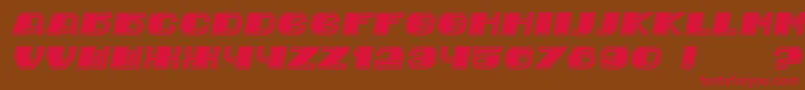 Jurij Italic Font – Red Fonts on Brown Background