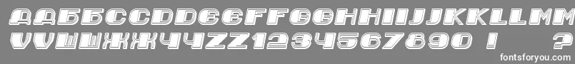 フォントJurij Italic – 灰色の背景に白い文字