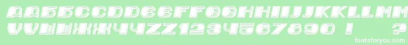 fuente Jurij Italic – Fuentes Blancas Sobre Fondo Verde