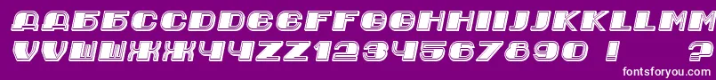 Jurij Italic Font – White Fonts on Purple Background