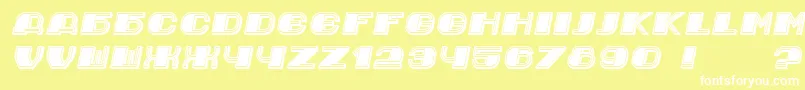 Jurij Italic-fontti – valkoiset fontit keltaisella taustalla