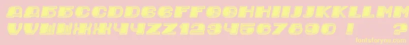 Jurij Italic-fontti – keltaiset fontit vaaleanpunaisella taustalla