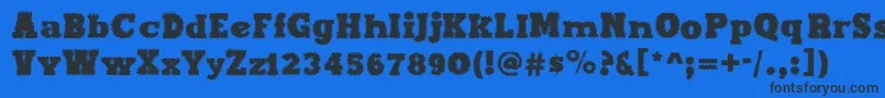 MaxxiDots Font – Black Fonts on Blue Background