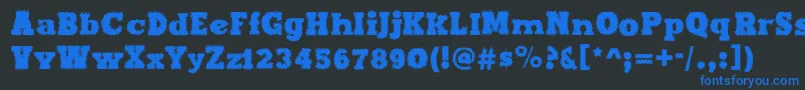 MaxxiDots Font – Blue Fonts on Black Background