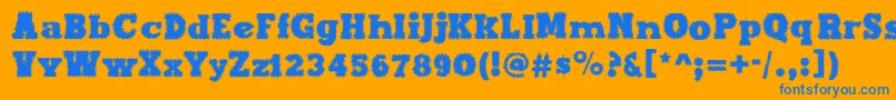 More about MaxxiDots Font MaxxiDots Font – Blue Fonts on Orange Background