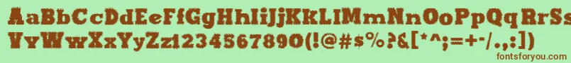 MaxxiDots Font – Brown Fonts on Green Background