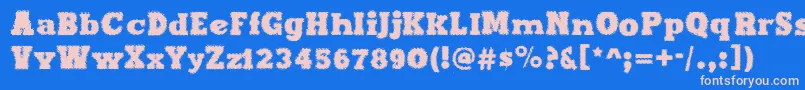 MaxxiDots Font – Pink Fonts on Blue Background