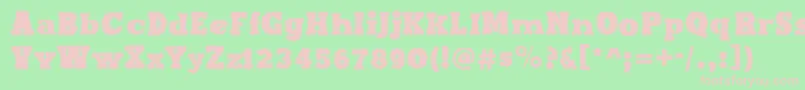 MaxxiDots Font – Pink Fonts on Green Background