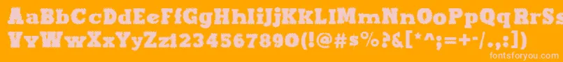 MaxxiDots Font – Pink Fonts on Orange Background