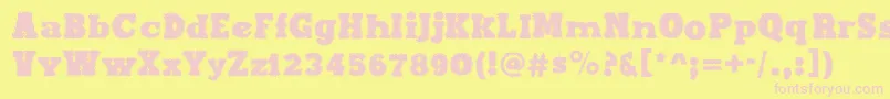 MaxxiDots Font – Pink Fonts on Yellow Background