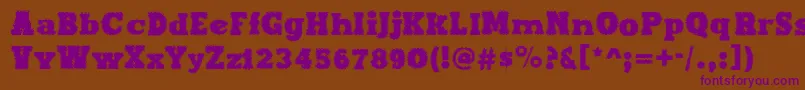 MaxxiDots Font – Purple Fonts on Brown Background