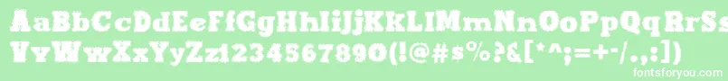 MaxxiDots Font – White Fonts on Green Background
