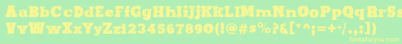 MaxxiDots Font – Yellow Fonts on Green Background