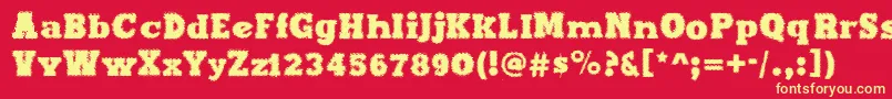 MaxxiDots Font – Yellow Fonts on Red Background