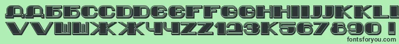 Jurij Font – Black Fonts on Green Background