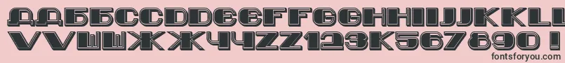 Fonte Jurij – fontes pretas em um fundo rosa