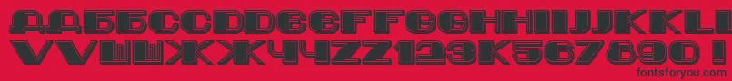 Jurij Font – Black Fonts on Red Background