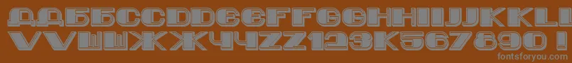 フォントJurij – 茶色の背景に灰色の文字
