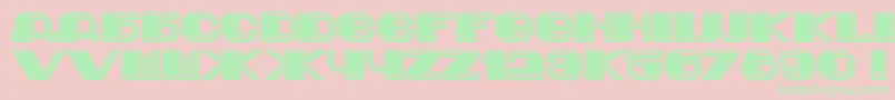 Jurij Font – Green Fonts on Pink Background