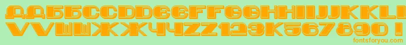 Jurij Font – Orange Fonts on Green Background