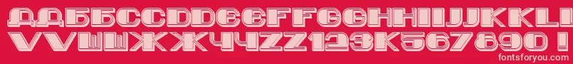 Jurij Font – Pink Fonts on Red Background