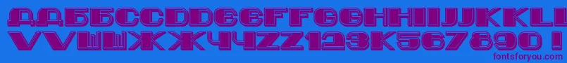 Jurij Font – Purple Fonts on Blue Background