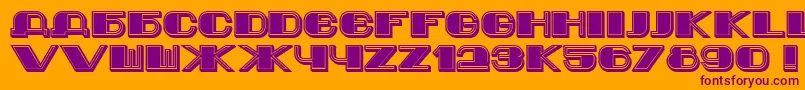 Jurij Font – Purple Fonts on Orange Background