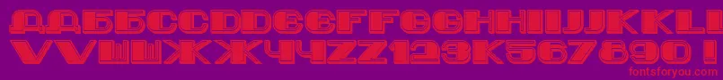 Jurij Font – Red Fonts on Purple Background