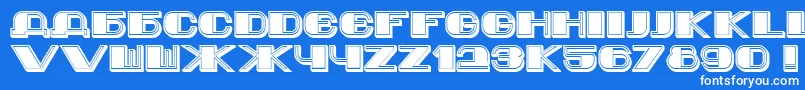 Jurij Font – White Fonts on Blue Background