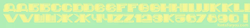 Jurij Font – Yellow Fonts on Green Background