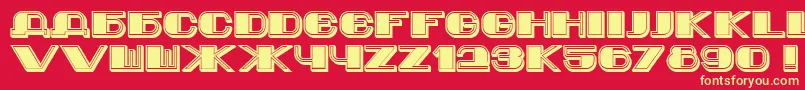 Jurij Font – Yellow Fonts on Red Background