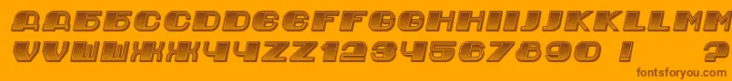 JurijGradient Italic Font – Brown Fonts on Orange Background