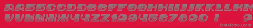 JurijGradient Italic Font – Gray Fonts on Red Background