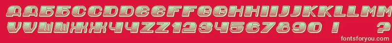 JurijGradient Italic Font – Green Fonts on Red Background