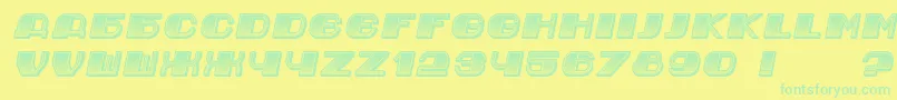 JurijGradient Italic-fontti – vihreät fontit keltaisella taustalla
