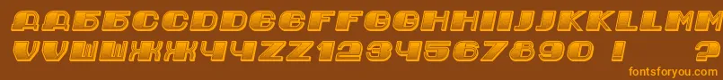 JurijGradient Italic Font – Orange Fonts on Brown Background