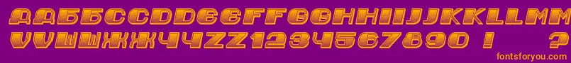Шрифт JurijGradient Italic – оранжевые шрифты на фиолетовом фоне