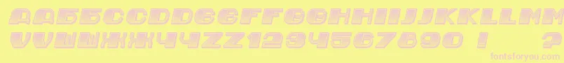 JurijGradient Italic Font – Pink Fonts on Yellow Background