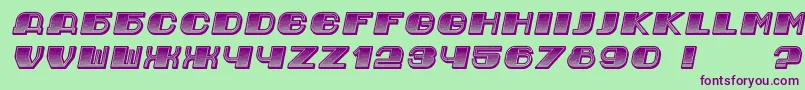 JurijGradient Italic Font – Purple Fonts on Green Background