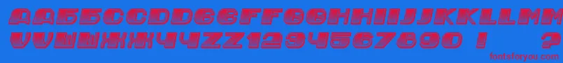 JurijGradient Italic Font – Red Fonts on Blue Background