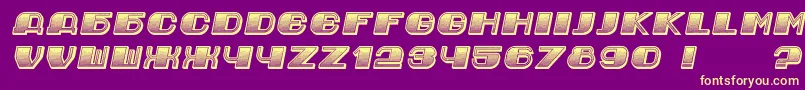 JurijGradient Italic Font – Yellow Fonts on Purple Background